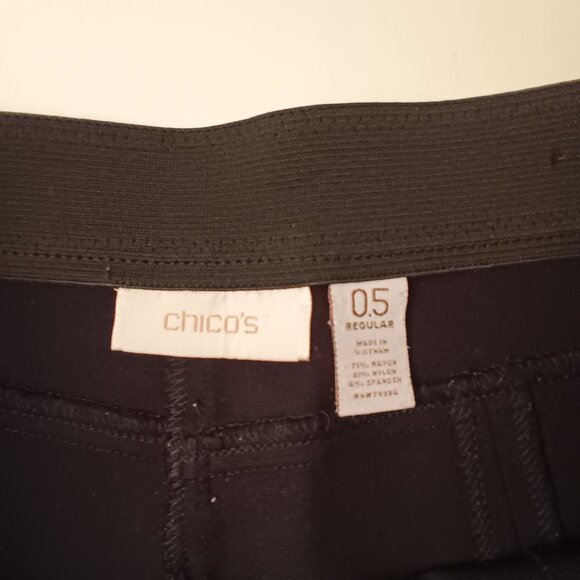 Chico's Equestrian Style Riding Pants Size 6 Mid Rise Skinny Leg Black Color - Picture 5 of 9